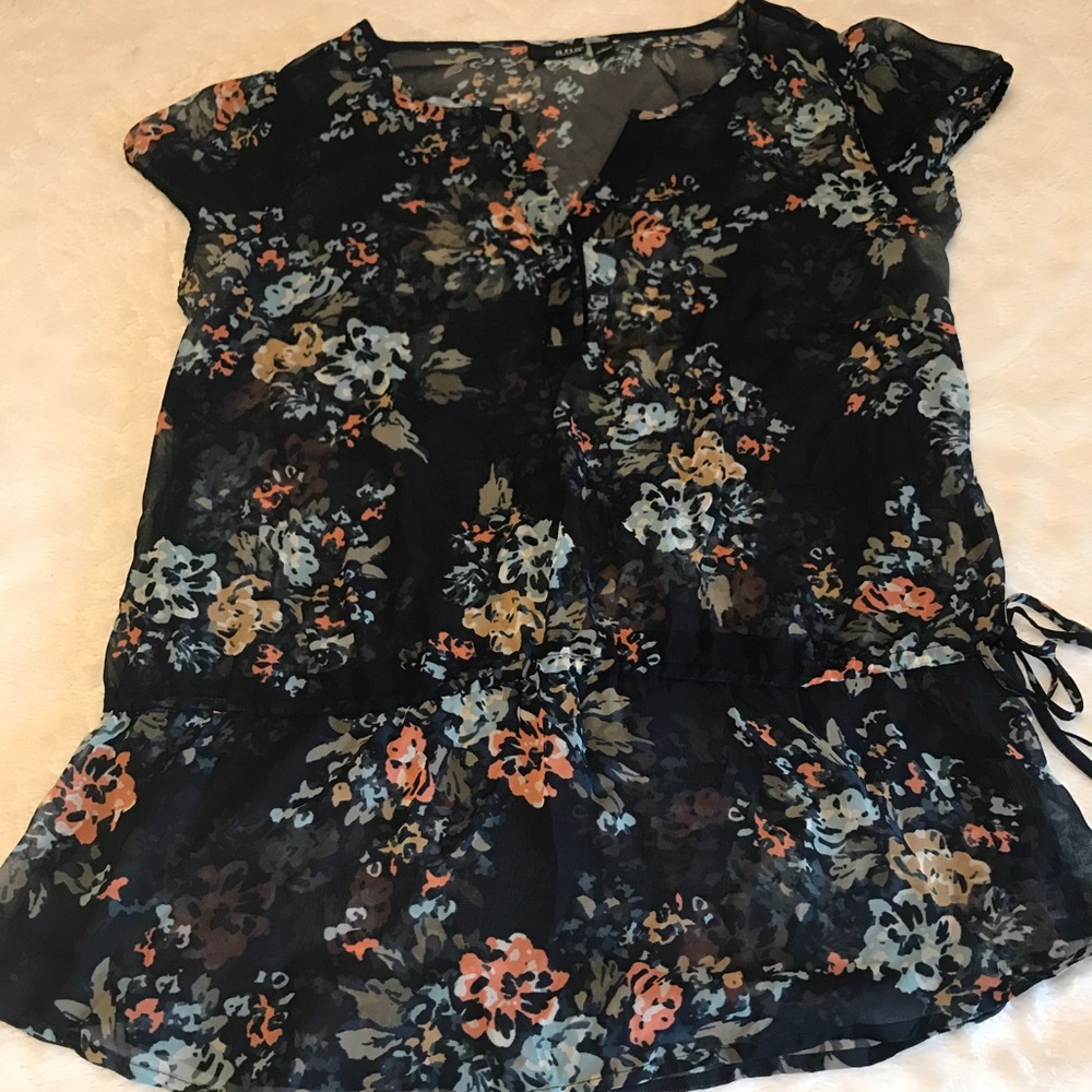 Cute sheer floral shirt